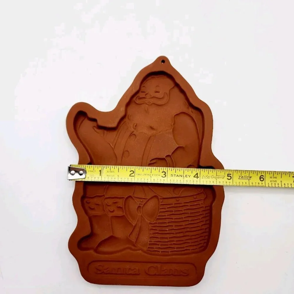 Longaberger Pottery Cookie Mold Santa Claus Christmas 1992 Baking Candy Recipes